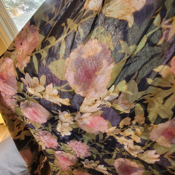 One Season Australia 100% Cotton Floral Semi-Sheer Floral Maxi Dress - Picture 3 of 10